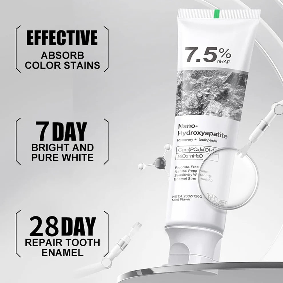 Nano Hydroxyapatite Toothpaste 7.5% – Buy 1 Get 1 Free | Enamel Repair & Protection