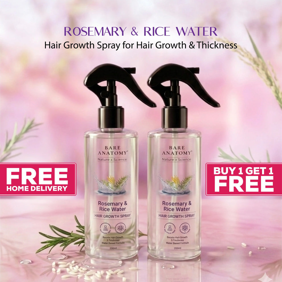 Bare Anatomy Rosemary & Rice Water Hair Growth Spray | BUY 1 GET 1 FREE | Free Delivery